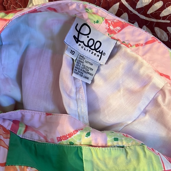 Lilly Pulitzer patchwork capris pants sz 10 - Picture 5 of 10